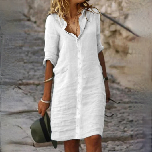 Amanda LINEN DRESS