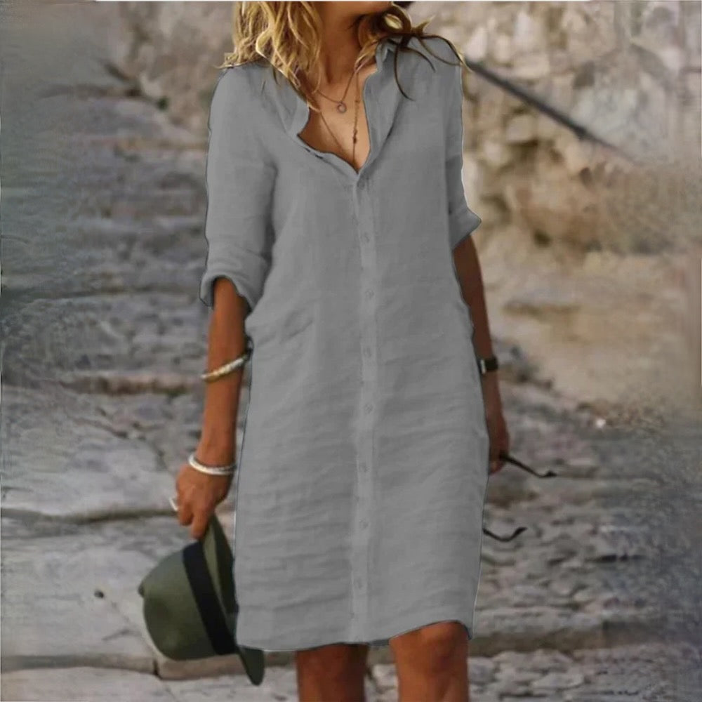 Amanda LINEN DRESS