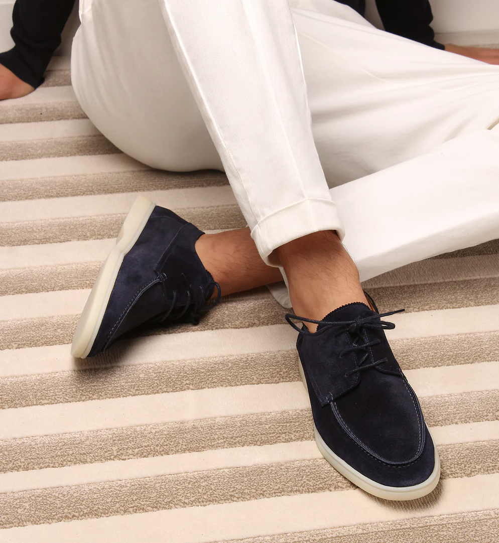 Suede lace-up Loafers