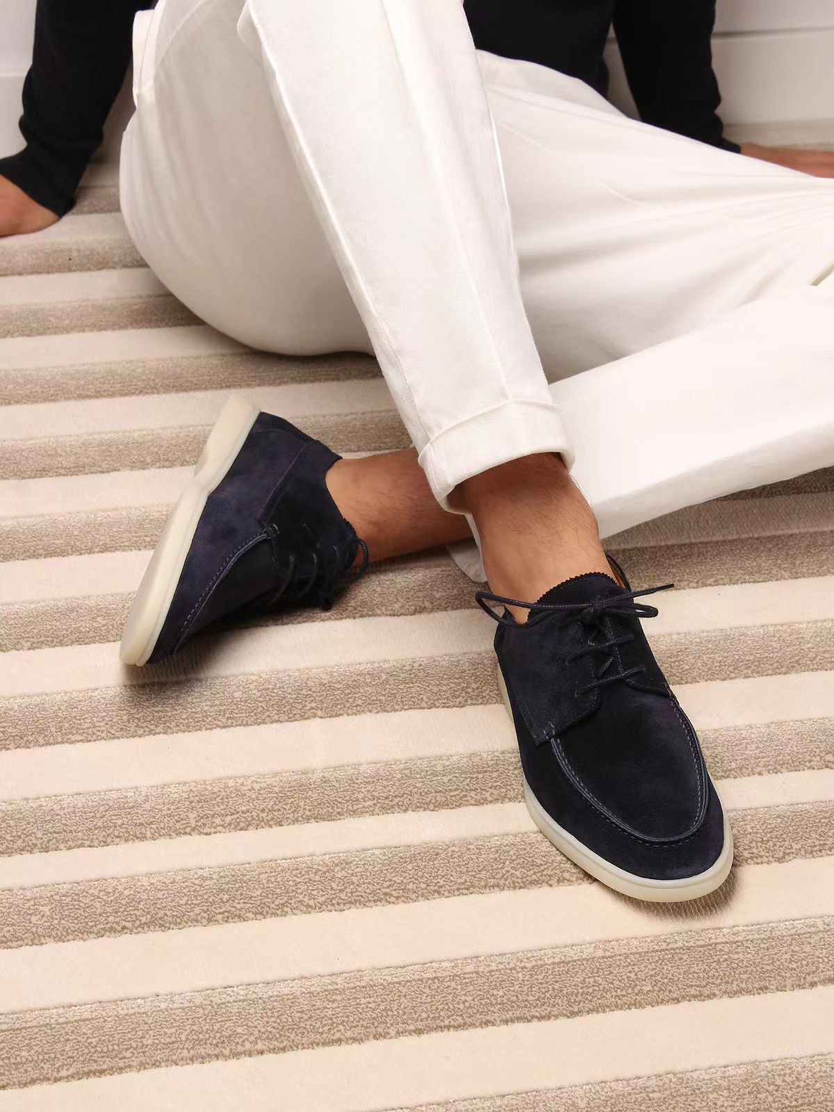 Suede lace-up Loafers