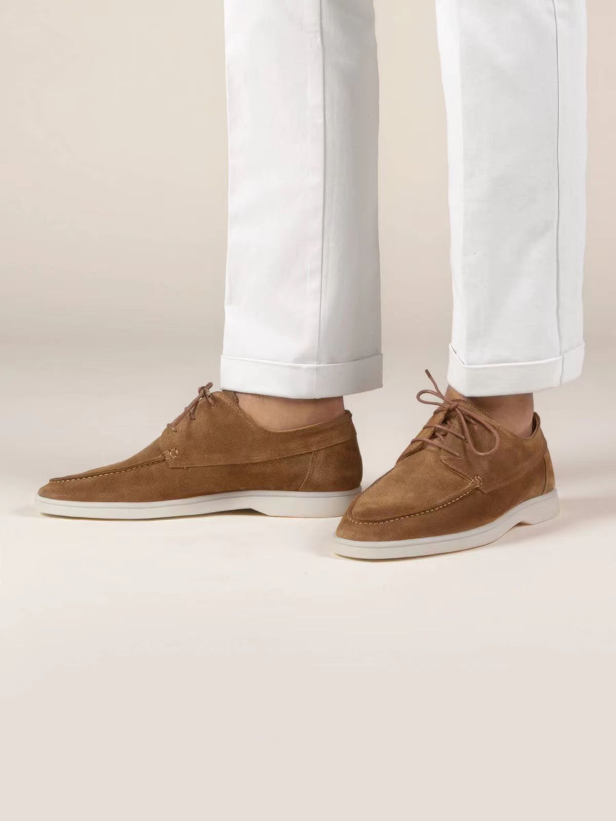 Suede lace-up Loafers