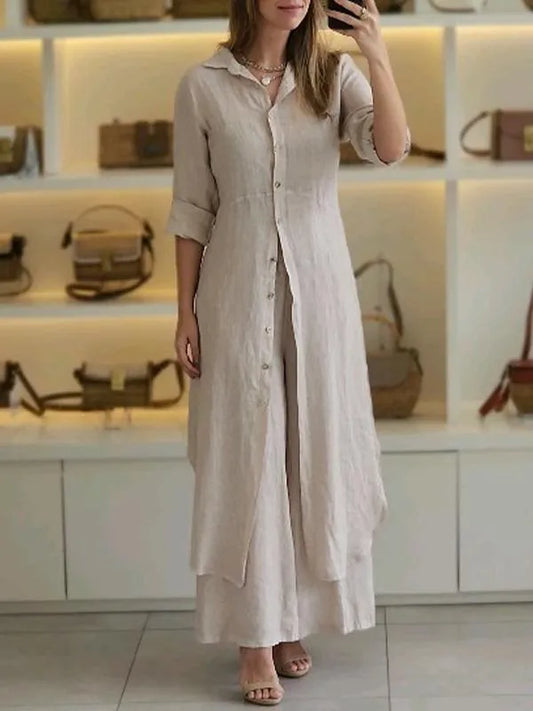 Hilda™ - Casual two-piece linen set