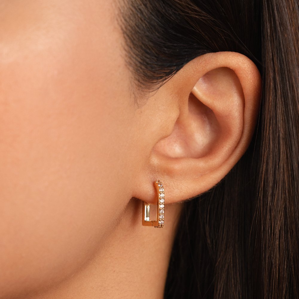 Lisa Crystal Mini Hoop Earrings